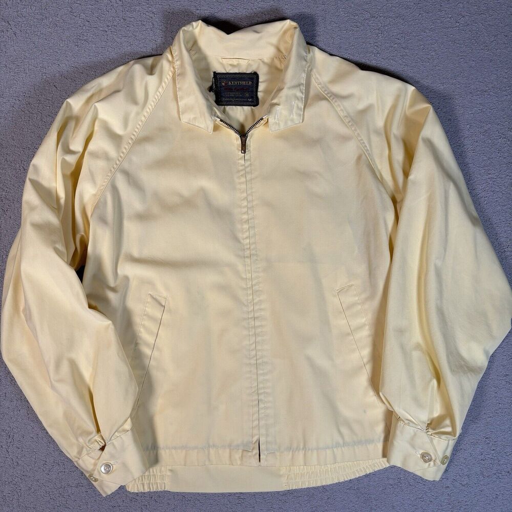 Vintage Kentfield‎ Jacket Yellow Men’s Size 38 Water Repellent Pockets Japan